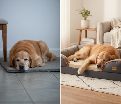 Lit orthopédique pour chien – Mémoire de forme - housse lavable