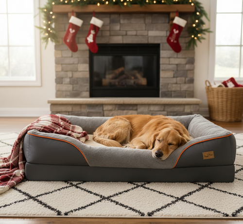 Lit orthopédique pour chien – Mémoire de forme - housse lavable