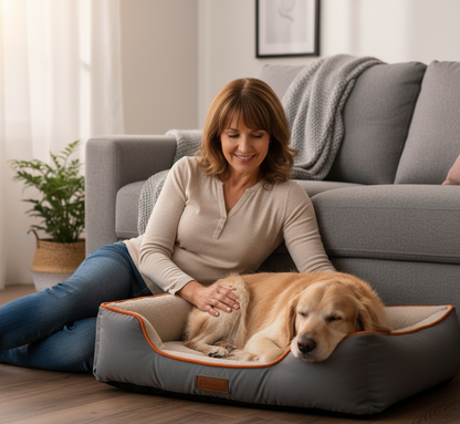 Lit orthopédique pour chien – Mémoire de forme - housse lavable